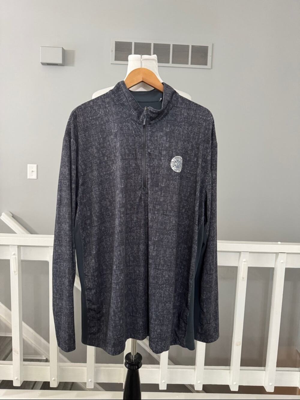 Bermuda Sands Long Sleeve Quarter Zip Performance Gray Golf Pullover Size 2XL